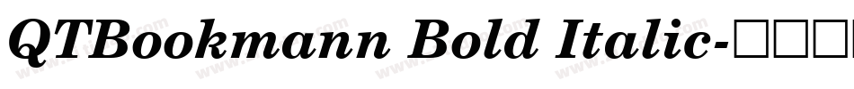 QTBookmann Bold Italic字体转换